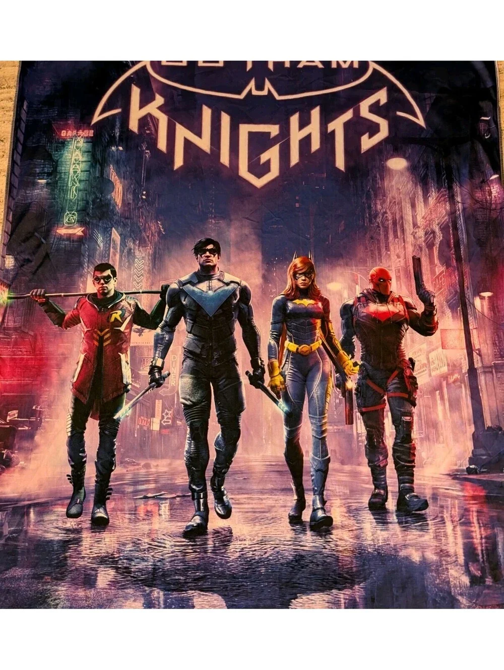 Gotham Knights GameStop Promo Fabric Banner 7x4 Flag DC Batman WB Games Rare